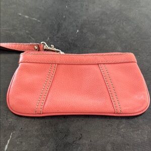 Tignanello Coral Leather Wristlet